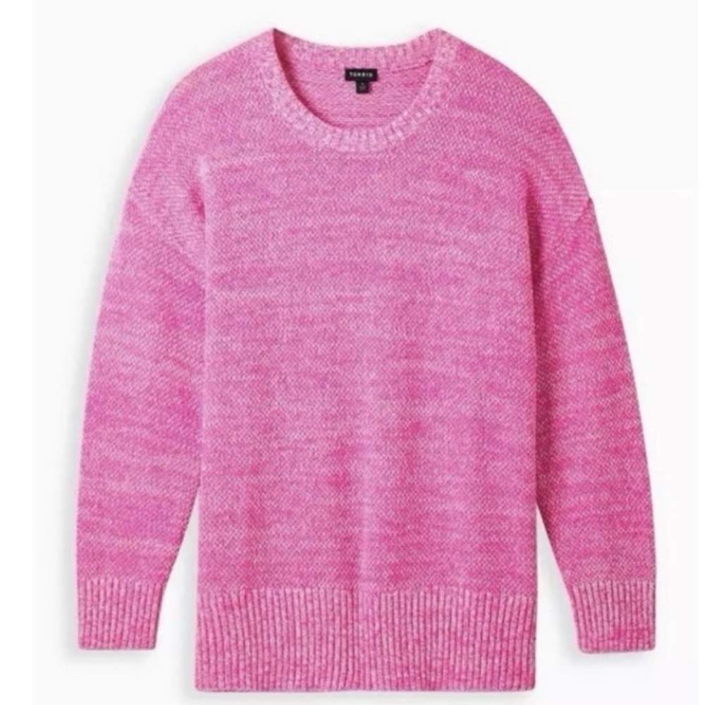 Torrid Hot Pink Pullover Crew Neck Sweater Size 1X great condition